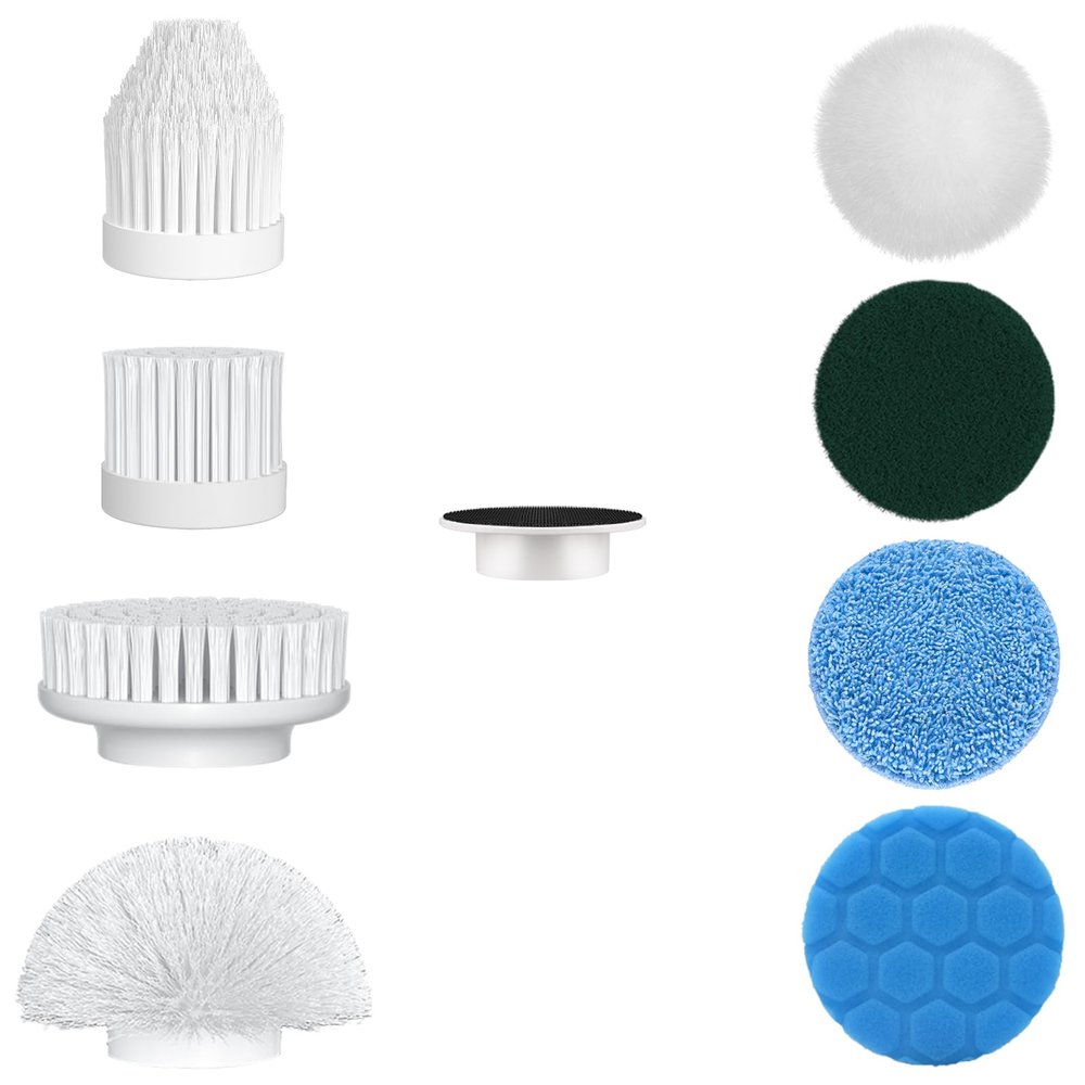 8 Replaceable Brush Heads Replacement Brush Heads Replacement Accessories for Electric Spin Scrubber for Cleaning Bathroom,Kitchen,Tile,Garden,Floor/car