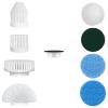 8 Replaceable Brush Heads Replacement Brush Heads Replacement Accessories for Electric Spin Scrubber for Cleaning Bathroom,Kitchen,Tile,Garden,Floor/car view 1