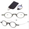 ABETOS Foldable Reading Glasses Men Women Ultralight Round Compact Blue Light Blocking Readers Pocket Wallet Eyeglasses with Portable Keychain Case, Grey+1.0 view 3