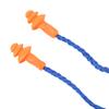 Qoekacy 10 Pcs Silicone Soft Ear Plugs - Hearing Protection with Cord - Noise Reduction for Work Home Sleeping Blue Orange view 4