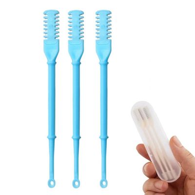 2-in-1 Nasal Hair Cutter, 360 Rotating Nose Hair Trimmer Double Sided Nose Hair Knife,Double Sided Manual Nose Hair Trimmer Ear And Nose Hair Trimmer,Portable Manual Nose Hair Trimmer Ear Pickers(Blu
