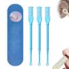 Nasal Hair Cutter, 2-in-1 Nasal Hair Cutter, 360 Degree Rotating Nose Hair Trimmer Nose Hair Plucker, Portable Nose Hair Knife Manual Nose Hair Trimmer with Ear Picker(Blue) view 1
