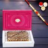 Ghasitaram Gifts Jaiccha Rakhi Gifts for Brothers Delicious Milk Cake with Chocolate with Pearl Beads Rakhi view 1