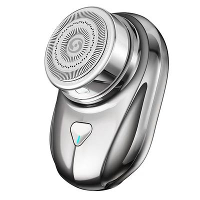 Mini Electric Shaver for Men One-Button Electric Razor Portable Mini Shaver Pocket Size Rechargeable Wet&Dry IPX7 Waterproof Travel Home Office CarSmoke Gray