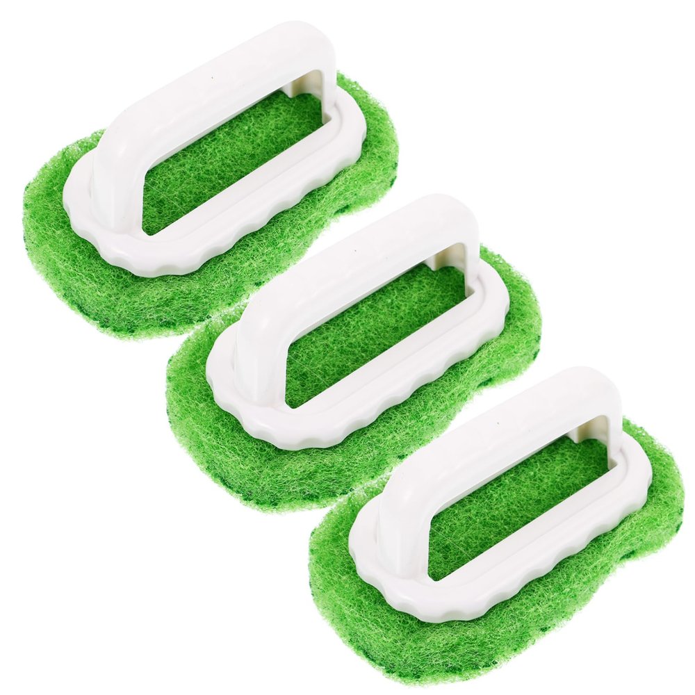 FUNOMOCYA 3pcs Screen Printing Ink Remover Brush Handle Scrub Pad for Cleaning Screen Printing Tools