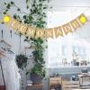 Burlap For Lemonade Banner for For Lemonade Stand, Vibrant Party Decor (LEMONADE) view 3