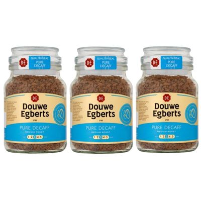 3 Jars of Douwe Egberts Decaf Coffee Medium Roast Bundled by The Great British Kitchen