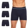 ShieldEase Washable Incontinence Boxer Briefs for Men - Cotton Leakproof Underwear with Fly, Enhanced Front & Rear Protection 150ml Absorbency (3 Pack, Blue, 3XL) view 1