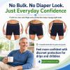 ShieldEase Washable Incontinence Boxer Briefs for Men - Cotton Leakproof Underwear with Fly, Enhanced Front & Rear Protection 150ml Absorbency (3 Pack, Blue, 3XL) view 4