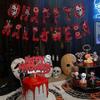 1Pcs Happy Halloween Cake Topper Black Glitter Skull Cake Topper Castle Witch Pumpkin Ghost Bat Halloween Cake Decorations Cake Pick Cake Accessories for Halloween Birthday Baby Shower Party Supplies view 3