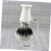 FRCOLOR 2pcs Stainless Steel Shaving Brush Holder Shave Brush Organizer for Home and Barber Salon Broken Resistant Stand view 4