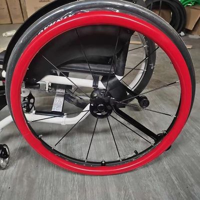 22/24-Inch Rear Wheel Sports Wheelchair,Wheelchair Pusher Cart Ring Protective Sleeve,Non-slip Wear-resistant Silicone Hand Pus