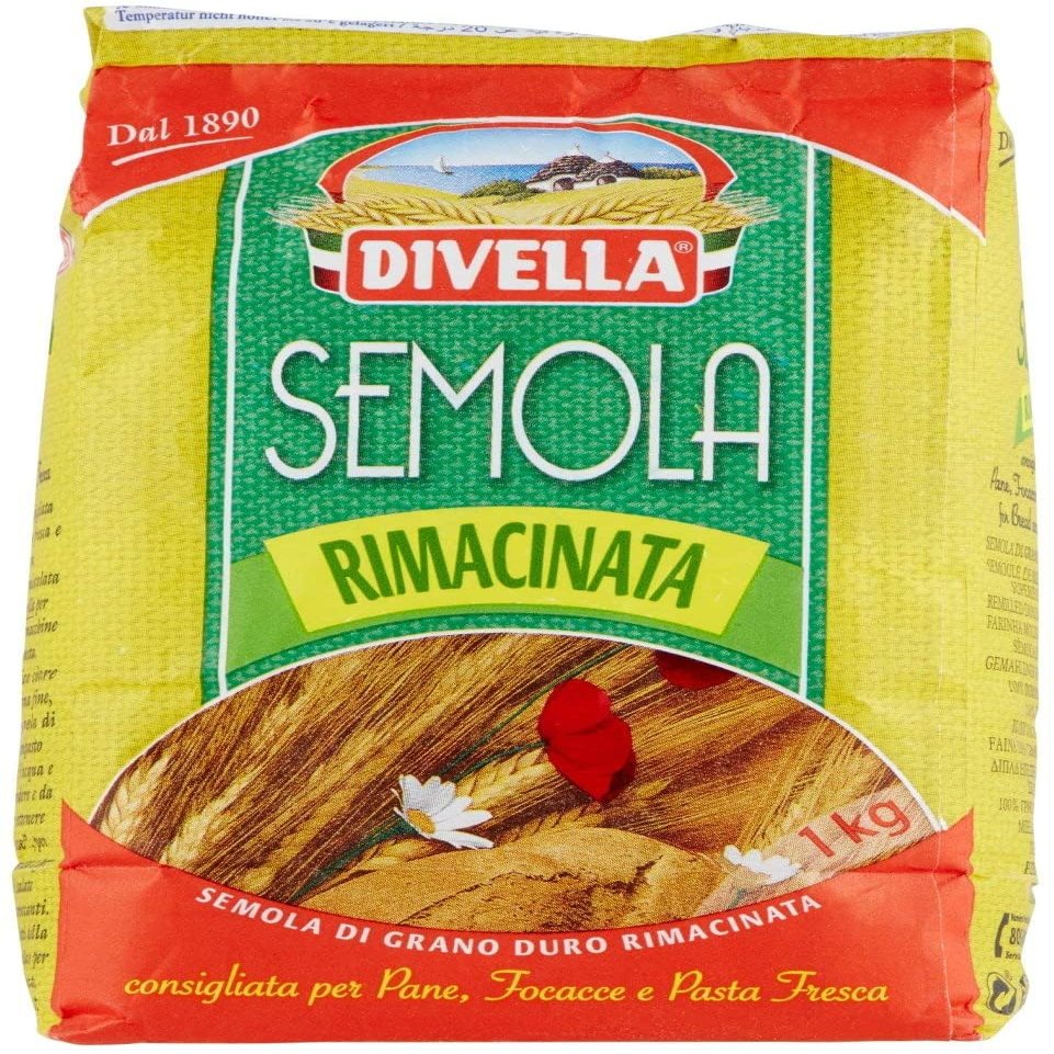 Pastificio Divella Farina Remilled Semolina (1 x 1000g) - Recommended For The Preparation Of Durum Wheat Bread, Focaccia And Fresh Pasta