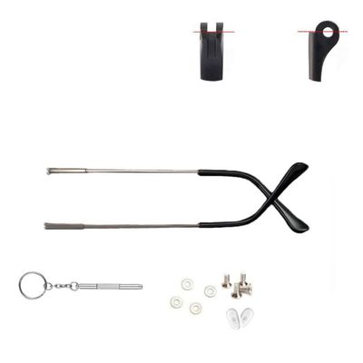 QYAJS 1 Pair Metal Glasses Replacement Glasses Legs Glasses Arm Legs Replacement Eyeglass Repair Kit, Grey, 138mm