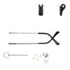 QYAJS 1 Pair Metal Glasses Replacement Glasses Legs Glasses Arm Legs Replacement Eyeglass Repair Kit, Grey, 138mm view 1