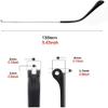 QYAJS 1 Pair Metal Glasses Replacement Glasses Legs Glasses Arm Legs Replacement Eyeglass Repair Kit, Grey, 138mm view 3