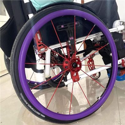 1Pair Wheelchair Push Rim Covers, 24-Inch Rear Wheel Sports Wheelchair Cover, Non-Slip Hand Push Cover, Improve Grip And Traction, Easy To Take of And Clean (Color : D, Size : 24 inches)
