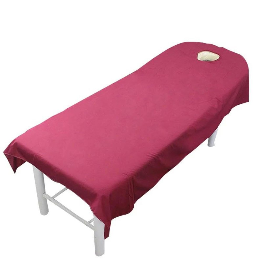 80cm*190cm Bedsheet Cosmetic Salon Sheets Spa Massage Treatment Polyester Table Cover Sheet with Hole Home Textile-04-80x190cm-80cmX190cm