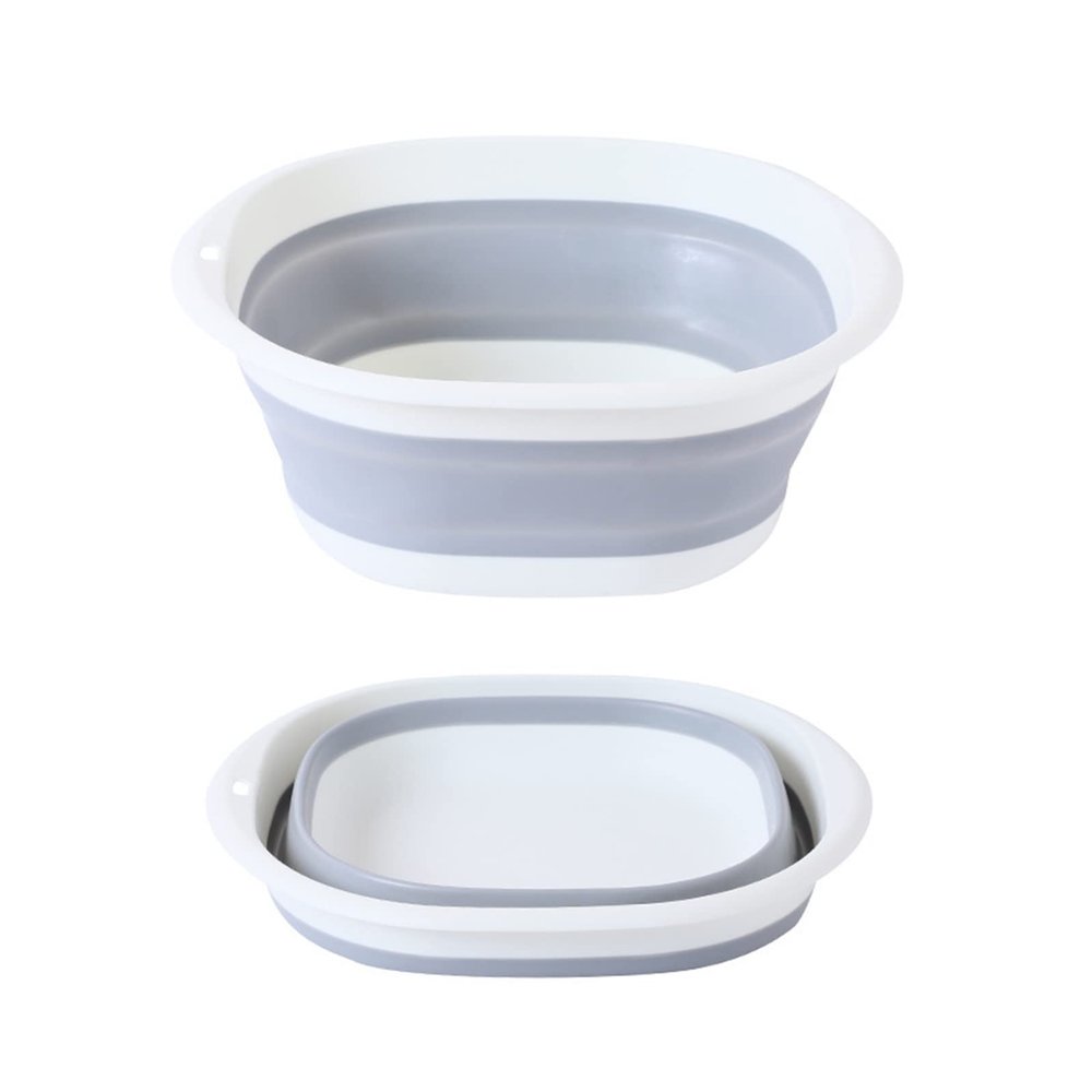 QTANZIQI Mop Bucket Folding Foldable Water Bowl Basin Craggy Fishing for Washing Floors Smart Household Travel Silicone Home Garden Storage Baskets(Size S)
