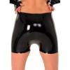 ASNAT Black Latex Boxer Shorts Front Zipper Rubber Panties Underwear Briefs view 3