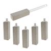 6Pcs Pumice Cleaning Stone with Long Handle Detachable Pumice Scouring Stick Toilet Bowl Ring Cleaner Pumice Stick Bowl Ring Remover Pumice Stone Stick for Toilet Bathtub Kitchen Grill Stove(Grey) view 1