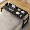 Overbed Table Adjustable Height Overbed Table with Wheels - Mobile Laptop Cart for Home or Hospital - Computer Table for Bed - Height Adjustable Rolling Table view 1