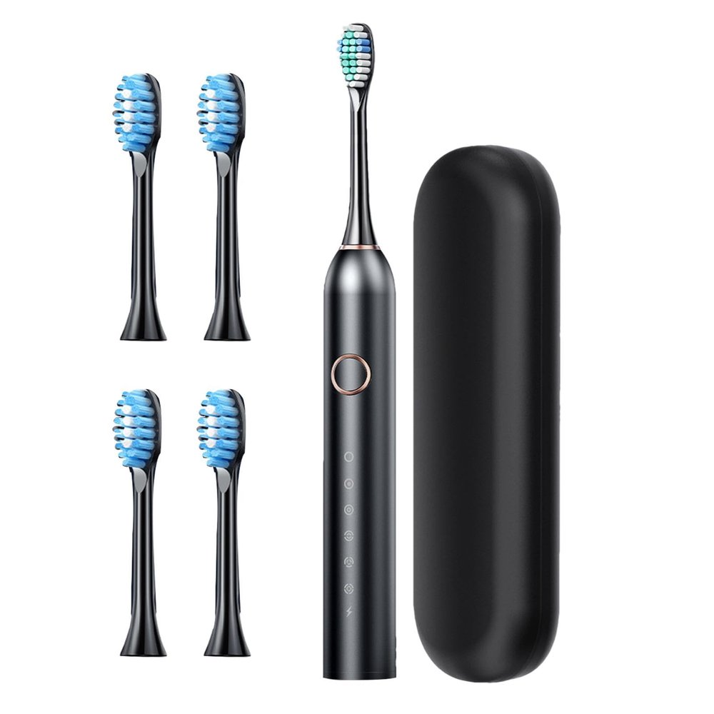 Electric Toothbrush - Rechargeable Toothbrushes with 8 Replacement Brush Heads | 40000 VPM High Frequency 6 Modes Deep Clean Electric Toothbrush | Battery Toothbrushes for Adults