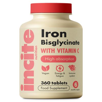 Gentle Iron Tablets - Iron Bisglycinate 28 mg, 6 Months Supply - 360 High Strength Tablets - Supplement Suitable for Vegans - Best Immune System Booster for Women & Men - Made in UK