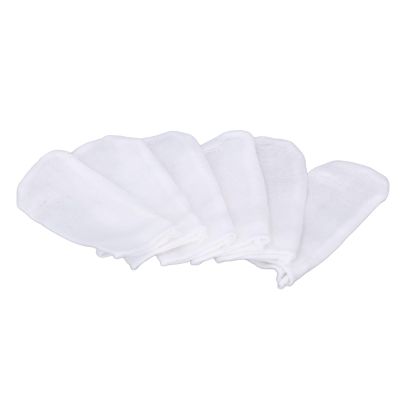 Baby Finger Brush Teeth Tongue Cleaner 6 Pcs Cotton Gauze Soft for Babies