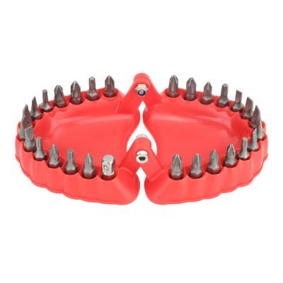 Eujgoov Denture Drill Bit Holder Teeth Shape Screwdriver Drill Bit Arrangement with Cutter Screwdriver Kit (metal+plastic)