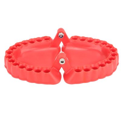 Denture Drill Bit Holder 3D Sculpture Desk Decor 2 in 1 Screwdriver & Desk Gadget with 28PCS Bits Red (Metal+Plastic 2)