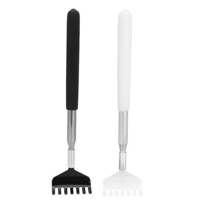 2Pcs Manual Back Scratcher, Massage Portable Telescopic Stainless Steel Scratching Tool Gifts for Men Women