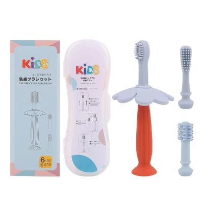 Kids Toothbrush Soft Bristle Manual Toothbrush for Kids - Silicone Toothbrush for Cleaning Teeth with Soft Bristles | Floral Looking Toothbrush
