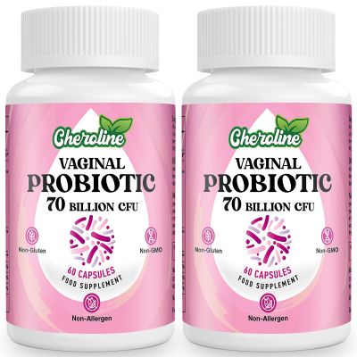 Vaginal Probiotics for Women, 70 Billion CFU, 7 Strains with Prebiotic Blend, 13-in-1 Intimate Probiotic for pH Balance, Urinary & Immune Health, Vegan Capsules (60 Count (Pack of 2))