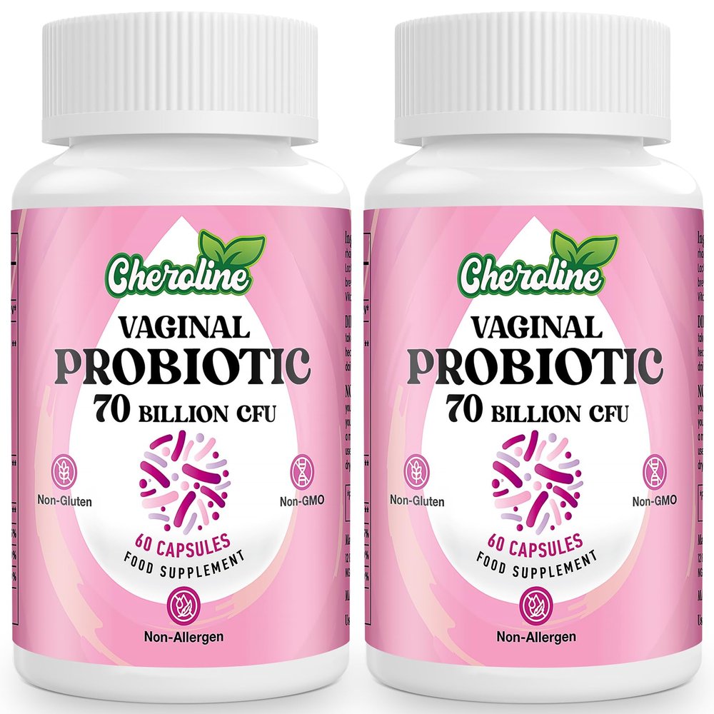 Vaginal Probiotics for Women, 70 Billion CFU, 7 Strains with Prebiotic Blend, 13-in-1 Intimate Probiotic for pH Balance, Urinary & Immune Health, Vegan Capsules (60 Count (Pack of 2))