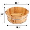 1 Pc Wooden Foot Spa Basin Tub for Soaking Feet - Solid Wood Foot Tub for Fatigue Relief and Relaxation - Foot Massage Bucket for Home Spa Treatment(13.8x6.3 Inch) view 2
