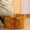1 Pc Wooden Foot Spa Basin Tub for Soaking Feet - Solid Wood Foot Tub for Fatigue Relief and Relaxation - Foot Massage Bucket for Home Spa Treatment(13.8x6.3 Inch) view 4