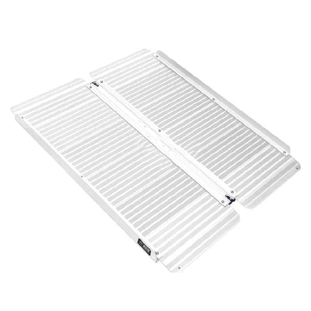 182 * 72cm Loading Ramps, Threshold Ramp, Foldable Aluminum Alloy Springboard Ramp, Wheelchair Trolley Ramp Anti-Slip Threshold Ramp For Garages, Scooter, Stairs, Curbs, Doorways, Easy To Carry