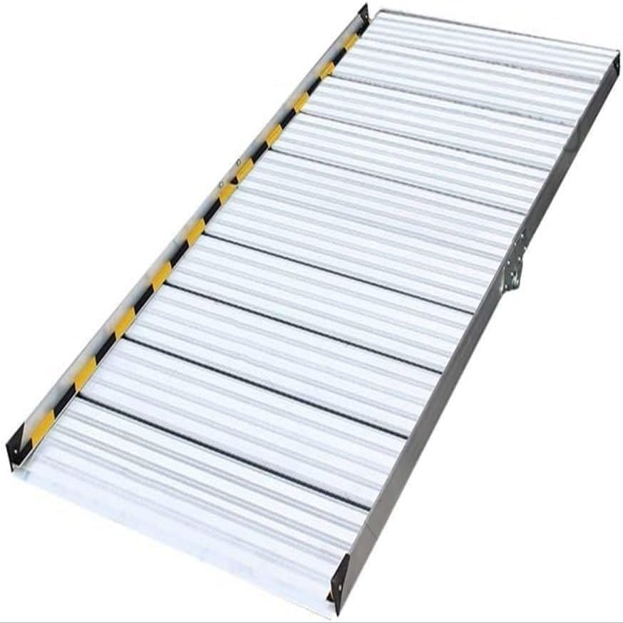 QYMLSH 1.66m(5.5ft) Aluminum Lightweight Portable Mobile Pedal Climbing Board, Loading Ramps,Threshold Ramp, Curb Ramp Door Stairs Wheelchair Threshold Barrier-free Ramps(1.98m(6.5ft))