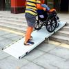 QYMLSH 1.66m(5.5ft) Aluminum Lightweight Portable Mobile Pedal Climbing Board, Loading Ramps,Threshold Ramp, Curb Ramp Door Stairs Wheelchair Threshold Barrier-free Ramps(1.98m(6.5ft)) view 2