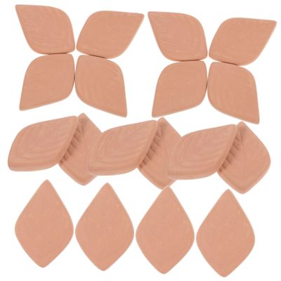 SOLUSTRE Moisture Absorber Tablets Terracotta Leaf Design Compact 2 Inch Kitchen Food Storage Dehumidifiers Reusable 20pcs Pack for Rice and Dry Food