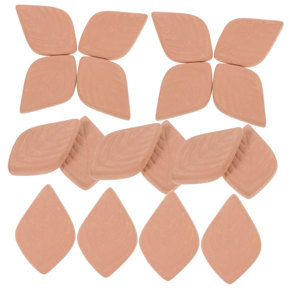 SOLUSTRE Moisture Absorber Tablets Terracotta Leaf Design Compact 2 Inch Kitchen Food Storage Dehumidifiers Reusable 20pcs Pack for Rice and Dry Food