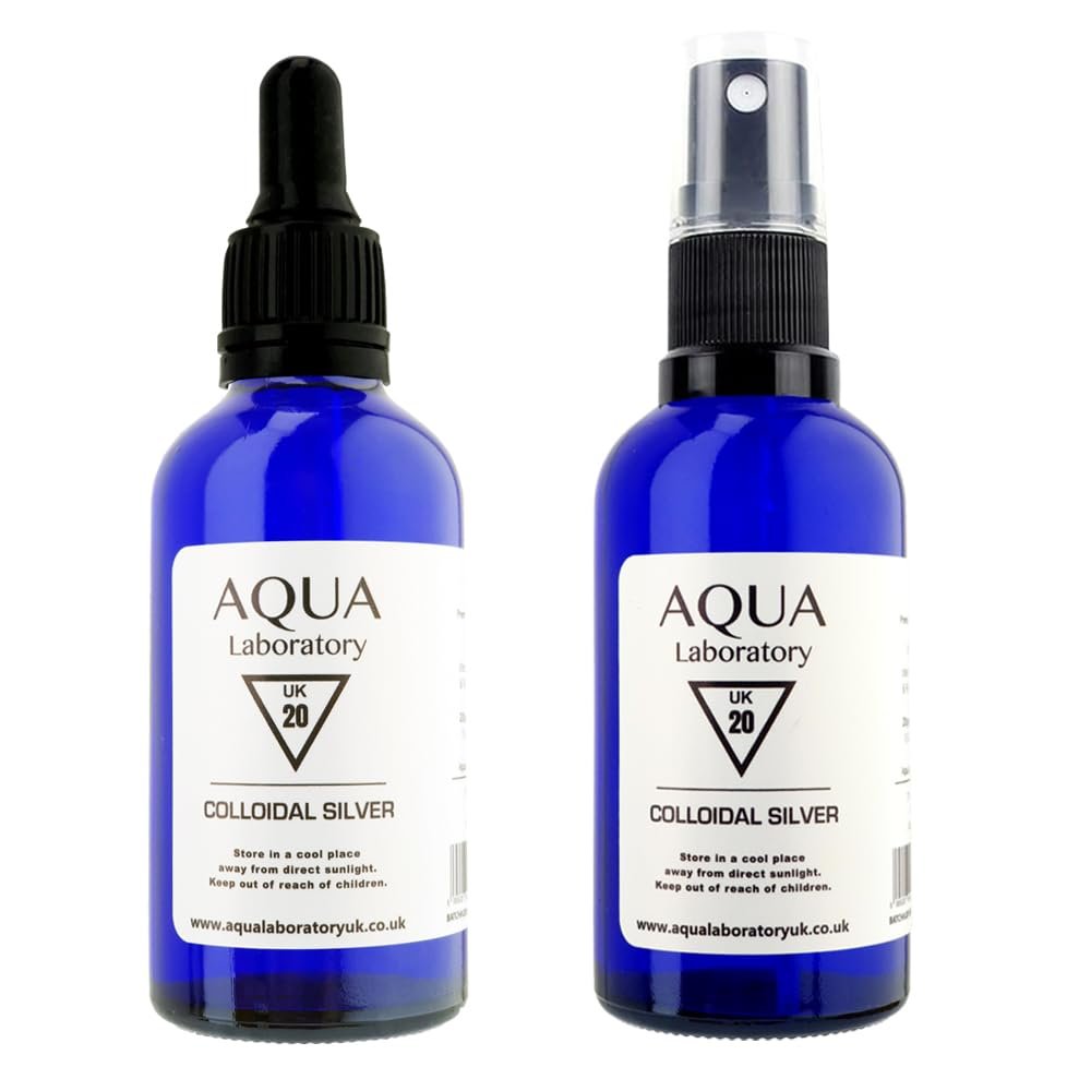 Aqua Laboratory UK 1X 50ML Spray & PIPET 20 PPM Colloidal Silver