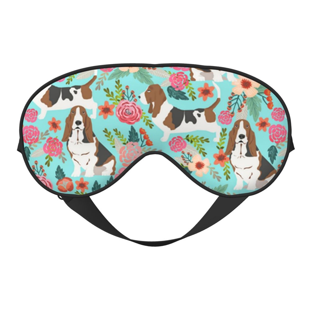 Funny Dog Printed Sleep Mask - Adjustable Eye Covers, Soft and Comfortable Eye Mask for Men and Women