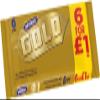 6 X Gold Crunchy Biscuit Bars with a Caramel Flavour Coating 106g Delicious Tasty And Twisty Treat Gift Hamper For Birthday,Christmas,Easter (6) view 2