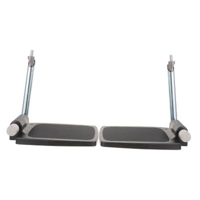 Beaupretty Heavy Duty Wheelchair Footplates and Poles Universal Stable Wheelchair Footrest Pair with Plastic Pedals Replacement Legrest for Elderly Patients and Random Color