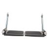 Beaupretty Heavy Duty Wheelchair Footplates and Poles Universal Stable Wheelchair Footrest Pair with Plastic Pedals Replacement Legrest for Elderly Patients and Random Color view 1