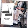 Beaupretty Heavy Duty Wheelchair Footplates and Poles Universal Stable Wheelchair Footrest Pair with Plastic Pedals Replacement Legrest for Elderly Patients and Random Color view 2