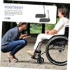 Beaupretty Heavy Duty Wheelchair Footplates and Poles Universal Stable Wheelchair Footrest Pair with Plastic Pedals Replacement Legrest for Elderly Patients and Random Color view 3