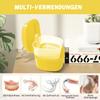YunSchauen Denture Box Prosthesis Box Retainer Container Storage Box with Hanging Sieve for False Teeth Storage Cleaning Yellow view 2
